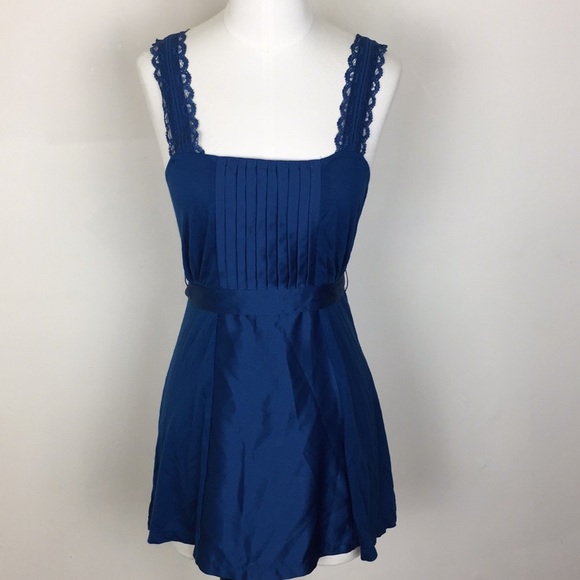 Merona Tops - MERONA Blue Lace Tie Back Camisole Tank SMALL